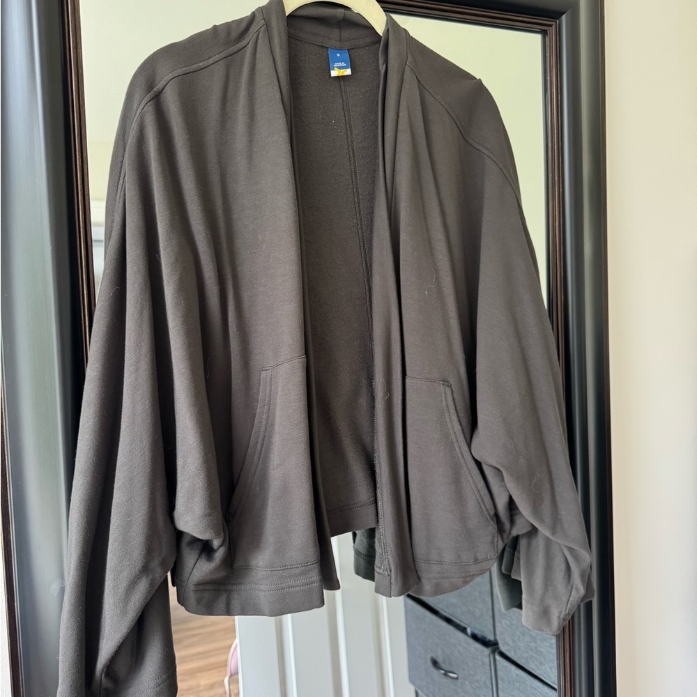 Open-front sweatshirt shawl